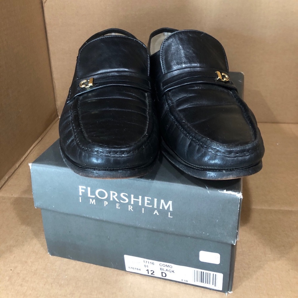 Men’s Florsheim Como Black Florsheim Imperial Slip-On Size 12